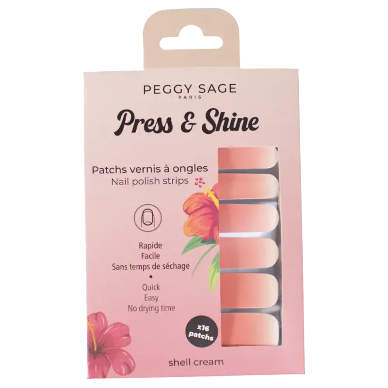 Jetzt Kaufen Peggy Sage Press & Shine Nail Polish Strips Shell Cream