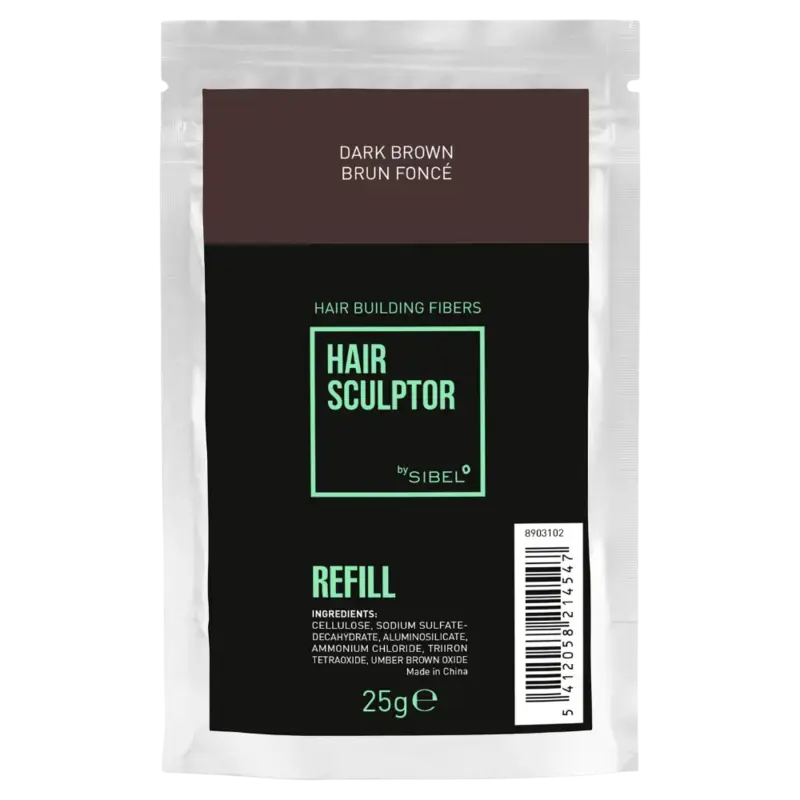 Neu Sibel Hair Sculptor Hair Building Fibers Refill 25g Dark Brown