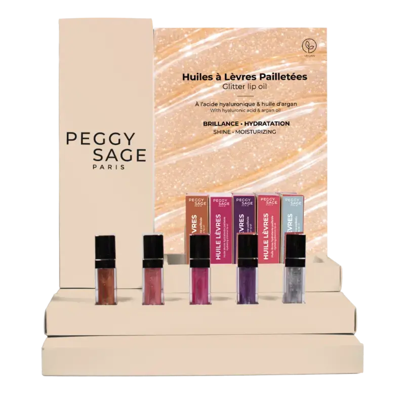 Zertifiziert Peggy Sage Hydrating Lip Oil Display 5x6ml