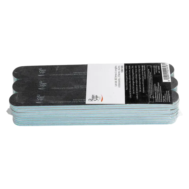 Top-Seller Peggy Sage Washable 2-Way Giant Nail File Black 100/180 30pcs