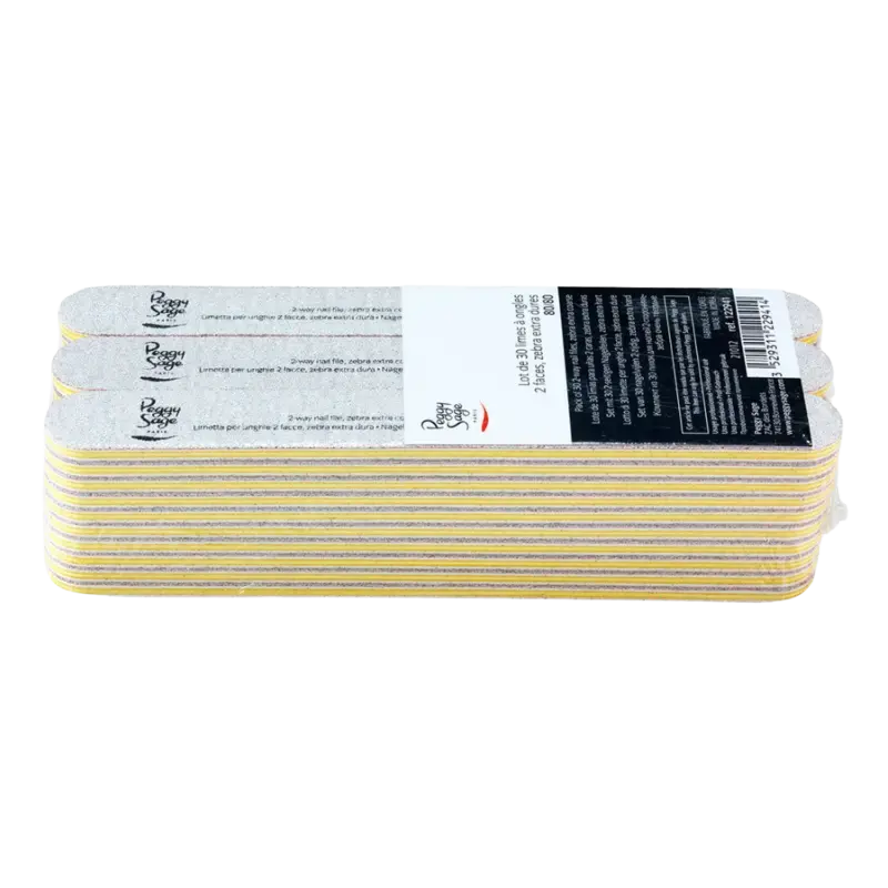 Peggy Sage Washable 2-Way Nail File Zebra 80/80 30pcs Saisonangebot
