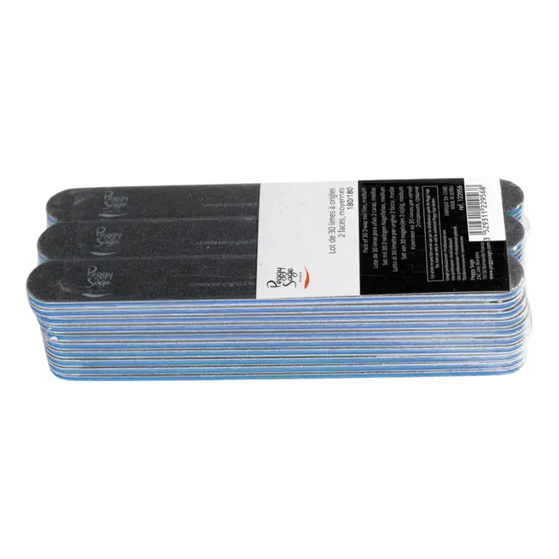Peggy Sage Washable 2-Way Nail File Black 180/180 30pcs Bestseller