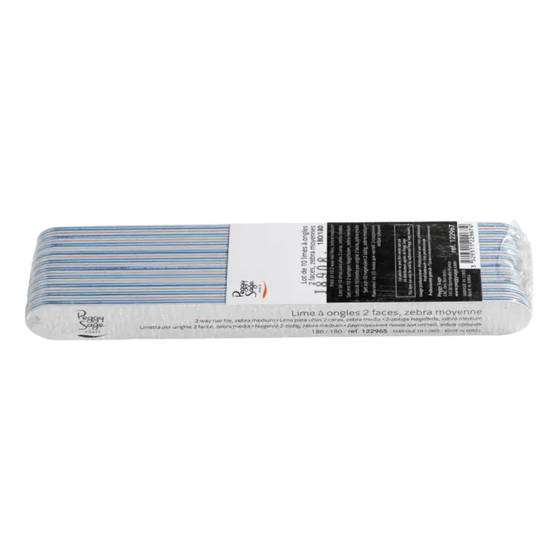 Super-Preis Peggy Sage Washable 2-Way Nail File Zebra 180/180 10pcs