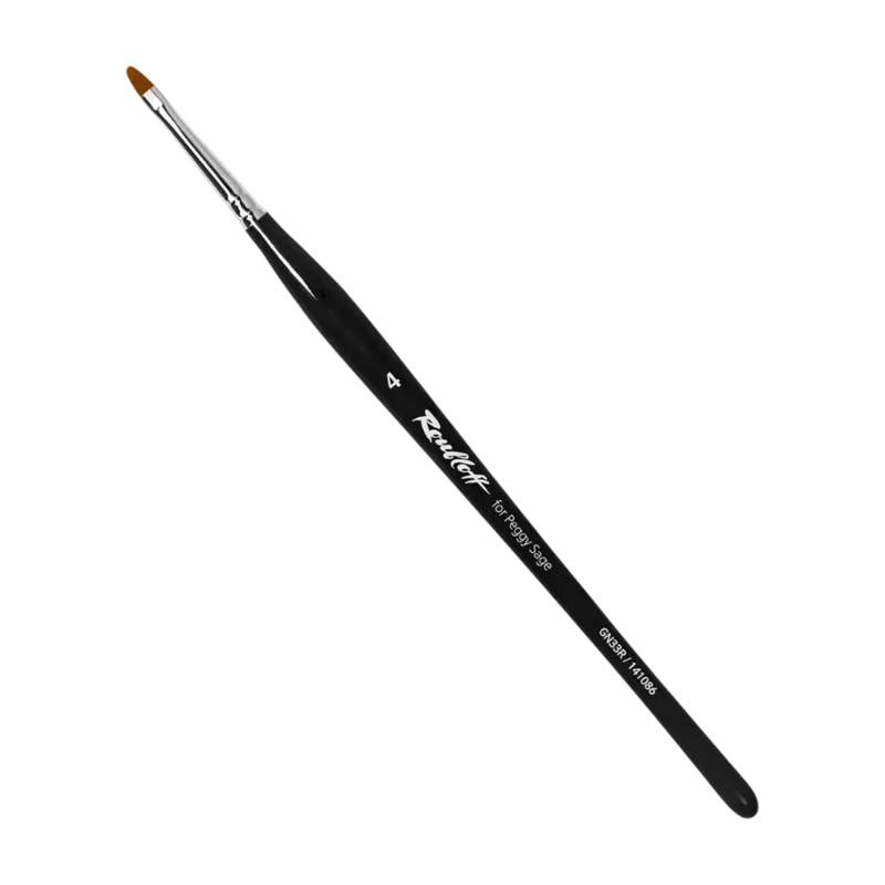 Neuheit Peggy Sage Gel Brush By Roubloff For - Flat-Tipped, S - Size 4 Gn33R