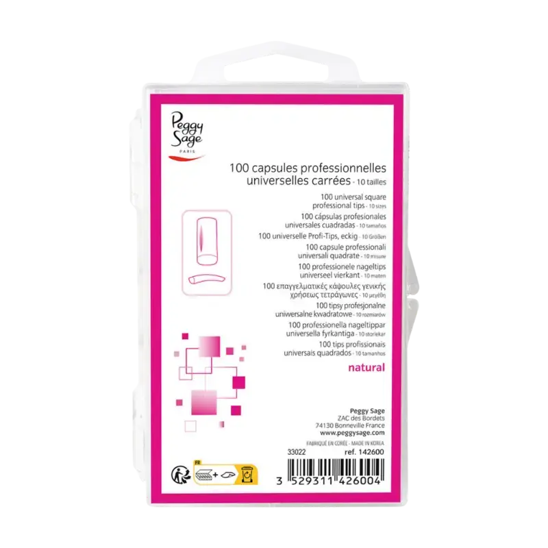 Peggy Sage Universal Square Professional Tips 100pcs Preisreduziert