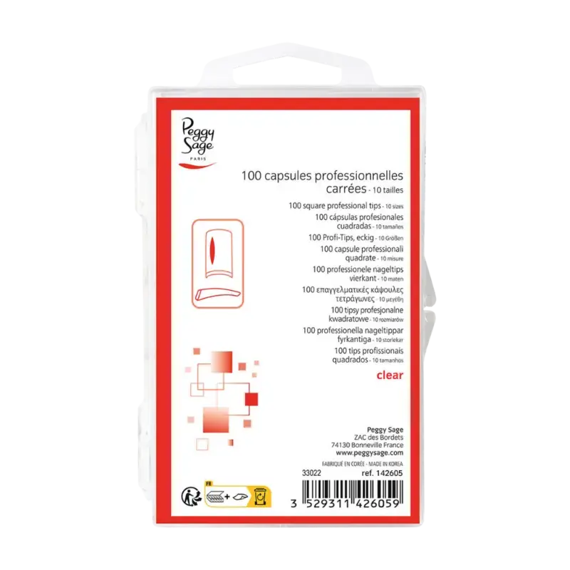 Peggy Sage Square Tips 100pcs Neuheit