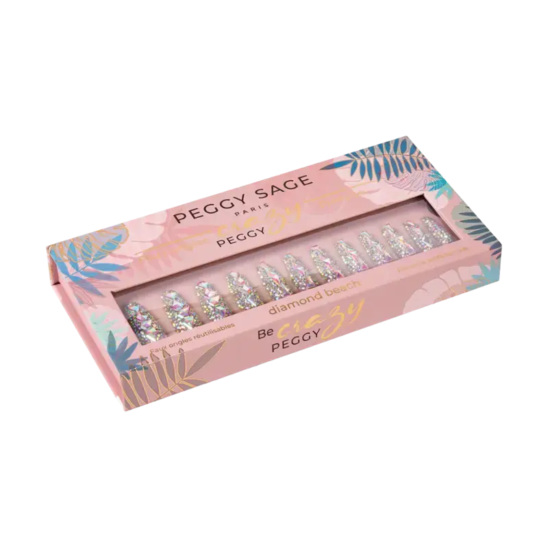 Echt Peggy Sage Reusable Artificial Nails Diamond Beach