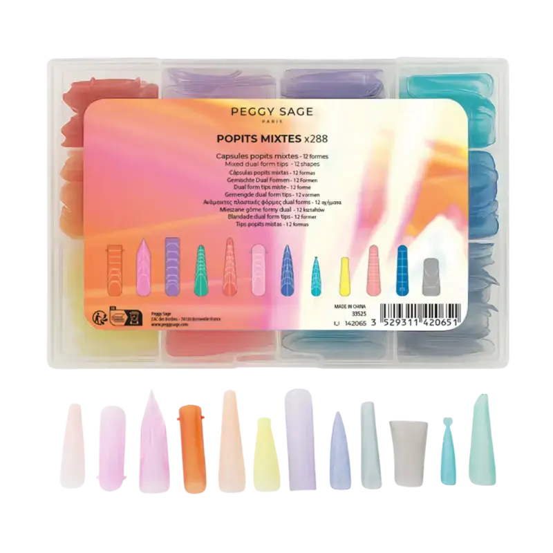 Mega-Angebot Peggy Sage Mixed Dual Form Tips 288pcs - 12 shapes