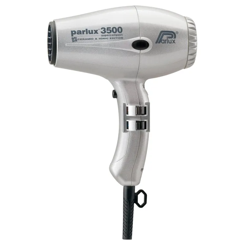 Parlux 3500 Supercompact Ceramic + Ionic Silber Metallic Schneller Versand