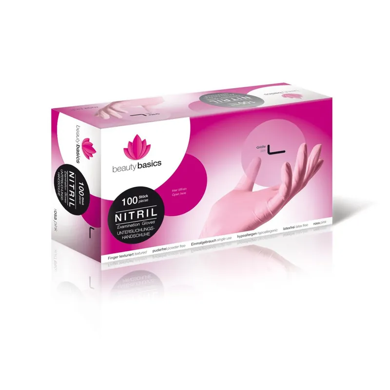 Nitril Handschuhe 100 Stück Pink L Abverkauf