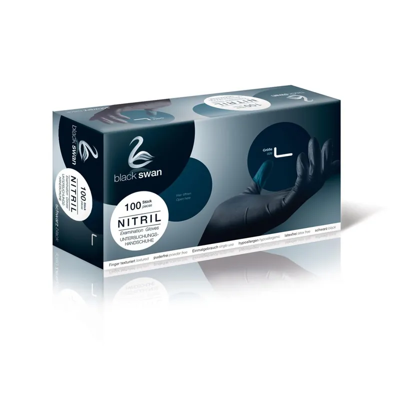 Sale Black Swan Nitril Handschuhe 100 Stück Schwarz L