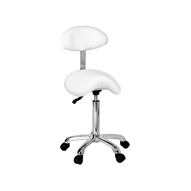 Saddle Stool with backrest 1022 SF white Echt