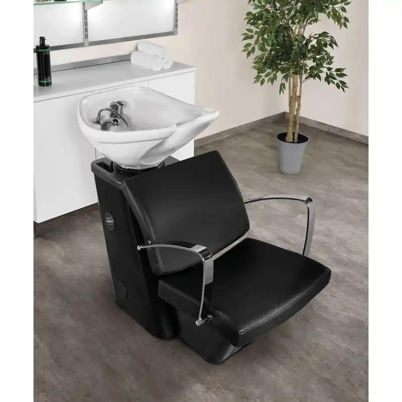 Neue Kollektion Salon Ambience Waschsessel Compact SA weiß Black Structure