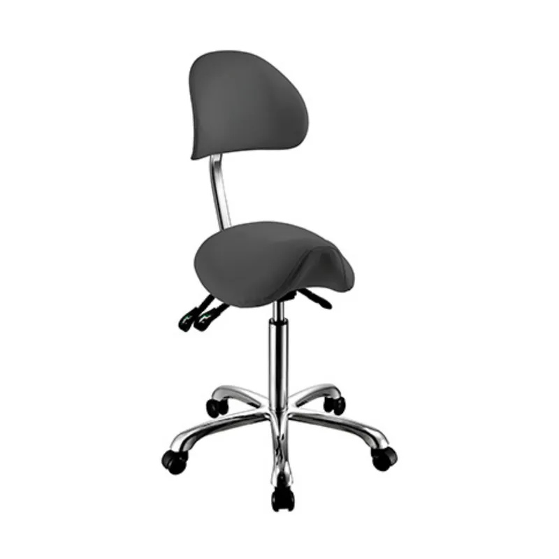 Billig Saddle Stool with backrest 1025A SF - Gray