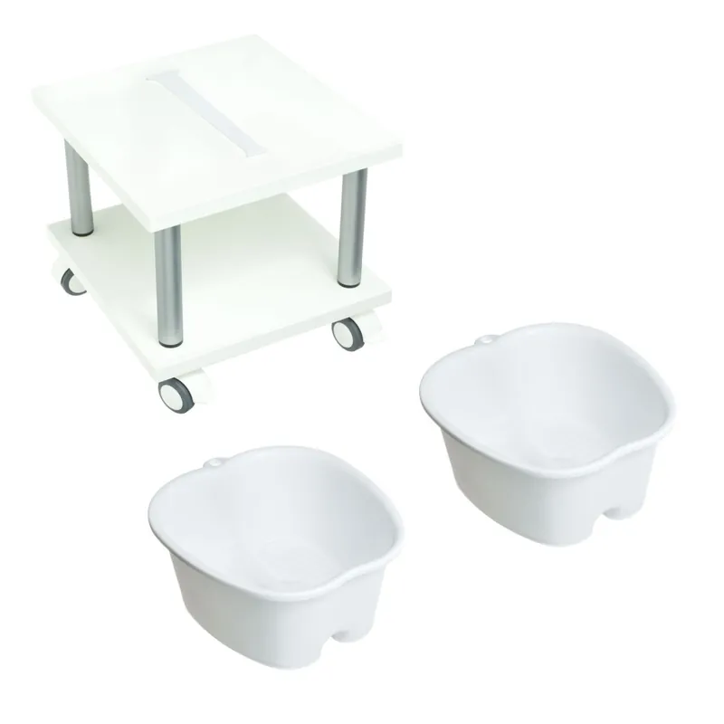 Preiswert hadewe foot bath trolley (2-piece) white & white