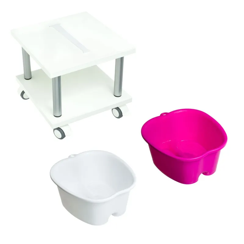hadewe foot bath trolley (2-piece) white & pink Top-Angebot