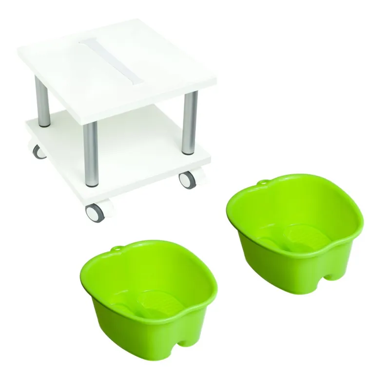 hadewe foot bath trolley (2-piece) green & green Solange Der Vorrat Reicht
