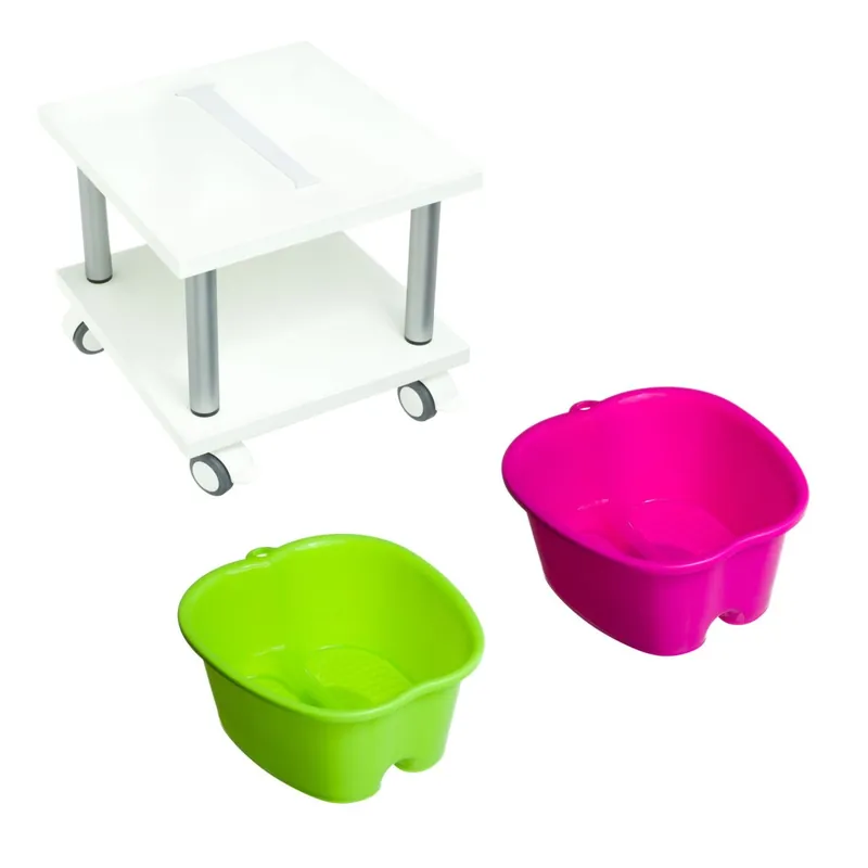 Must-Have hadewe Fußwannenwagen (2-Stück) Grün & Pink