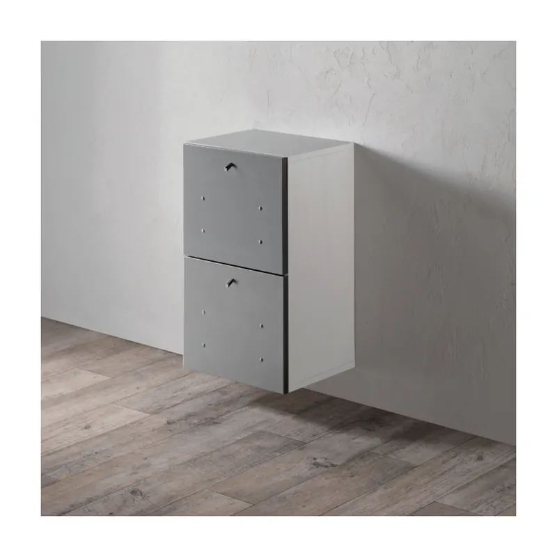 Bestpreis Salon Ambience Anbauschrank Cannes SA Doppelschrank (Stahl Front)