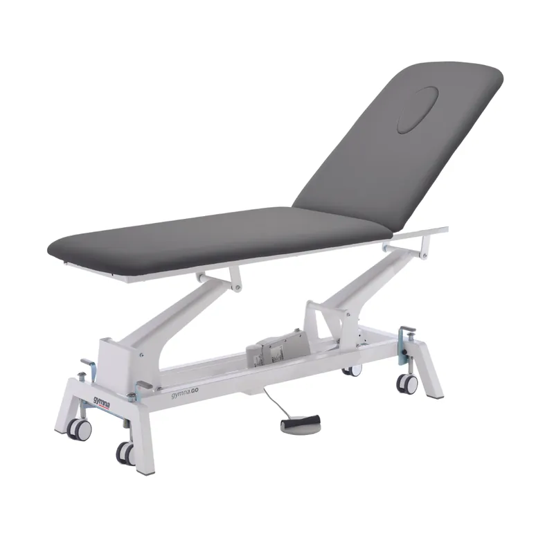 Treatment table gymna.GO E-1 G Traction Electric with foot switch with Ergomax face opening Highlight
