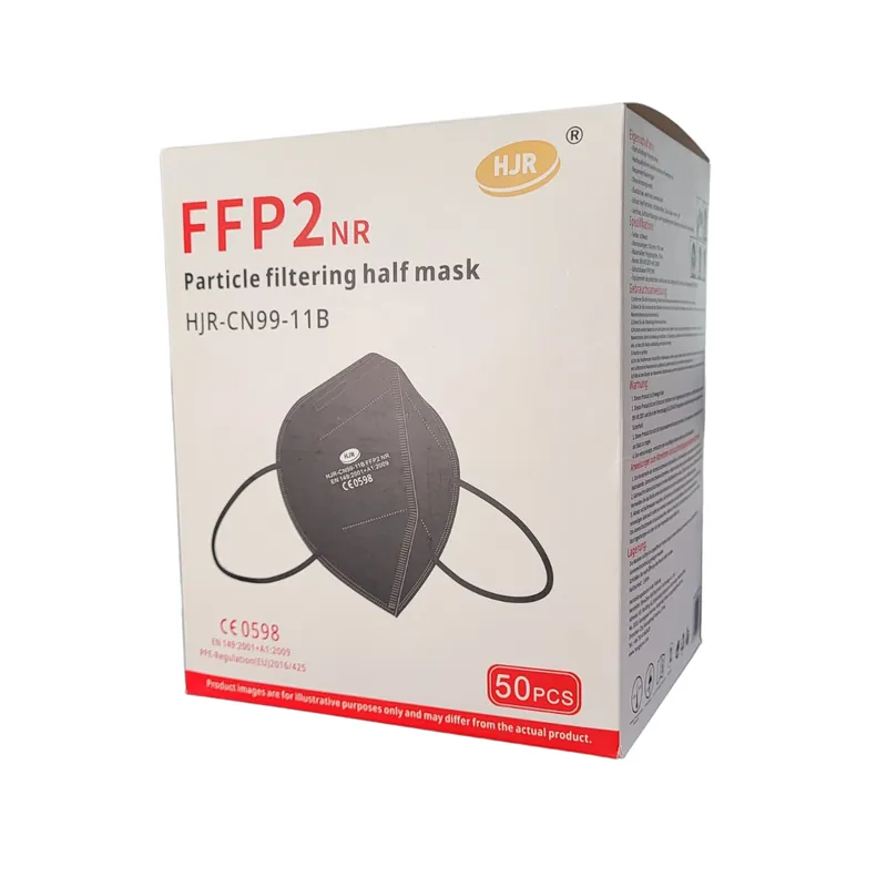 FFP2 Schutzmaske (50 Stk) schwarz Highlight
