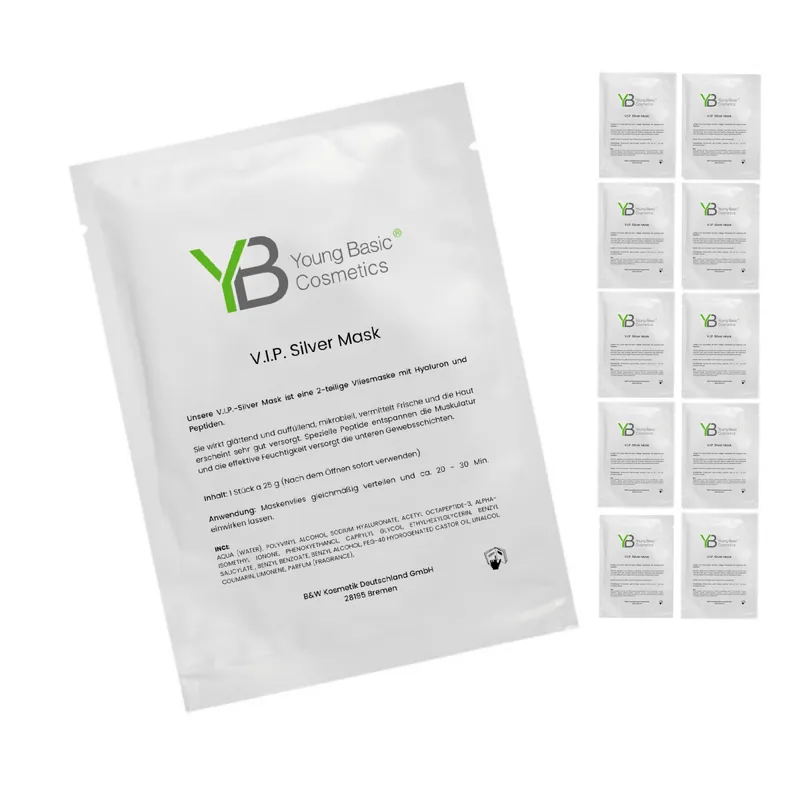 YB V.I.P. Hyaluron Silver Mask 10 Stück Solange Der Vorrat Reicht