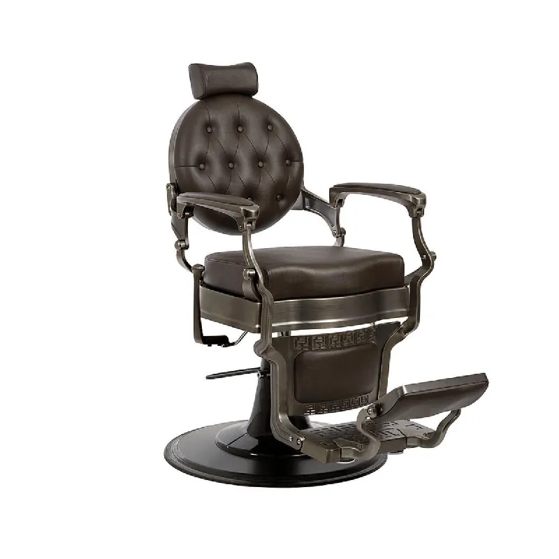Barberstuhl Buzz WK Gestell bronze Polster dunkelbraun Sonderaktion