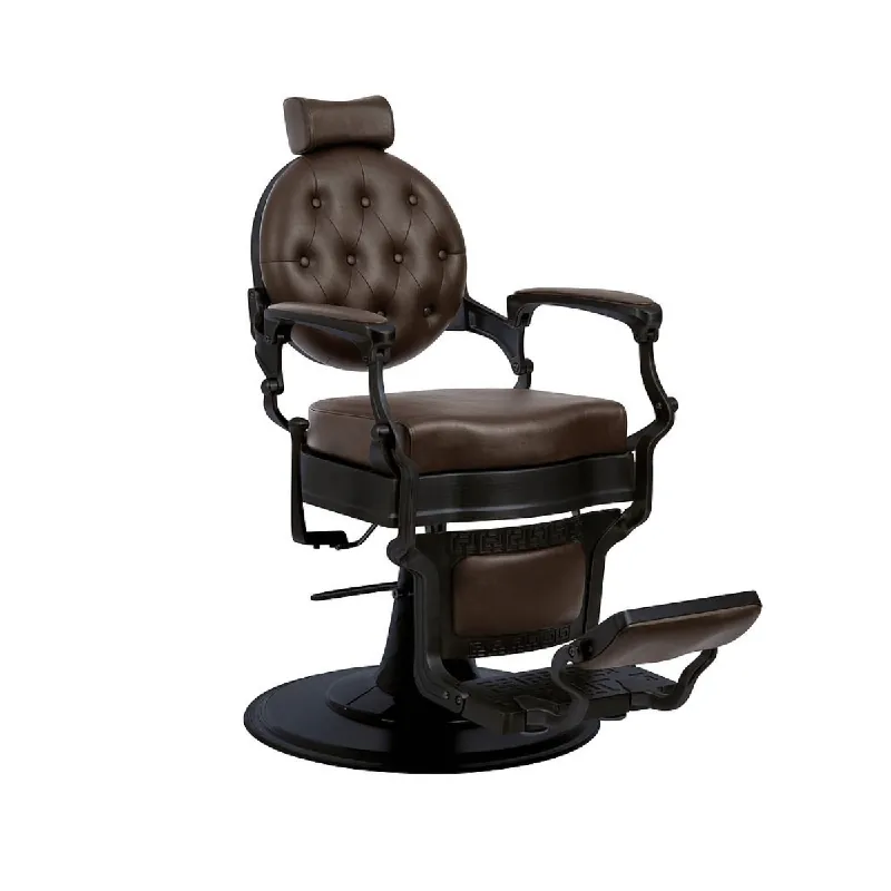 Mega-Angebot Barberstuhl Buzz WK Gestell schwarz Polster dunkelbraun