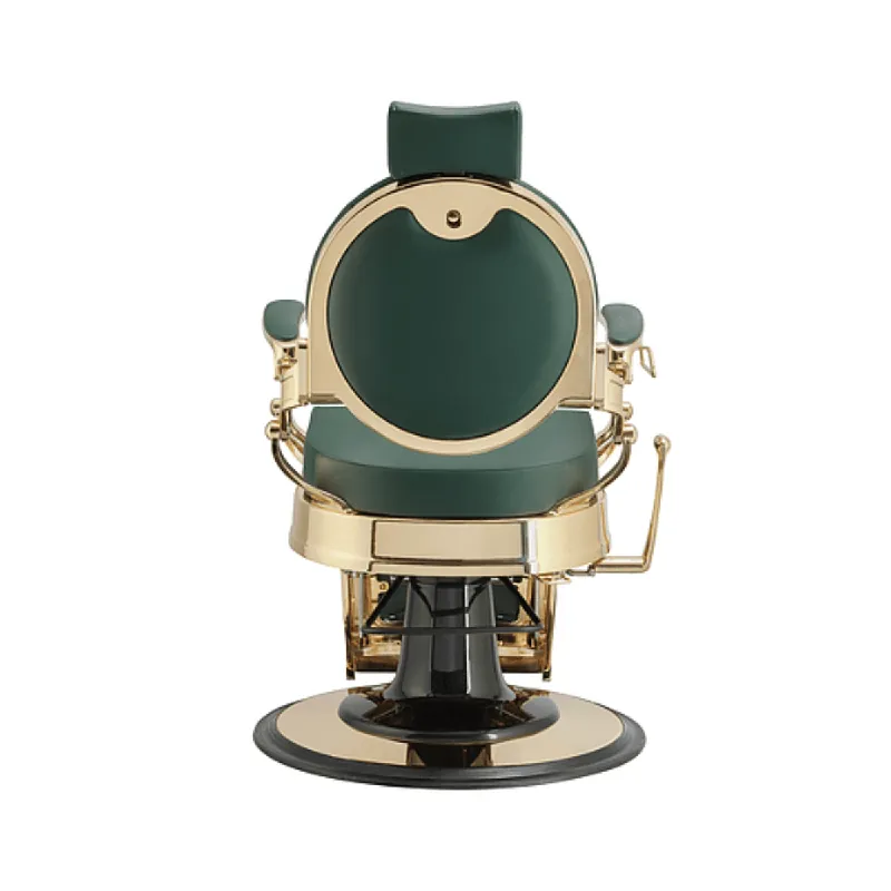 Sofort Bestellen Barber Chair Buzz WK Frame gold Upholstery dark green
