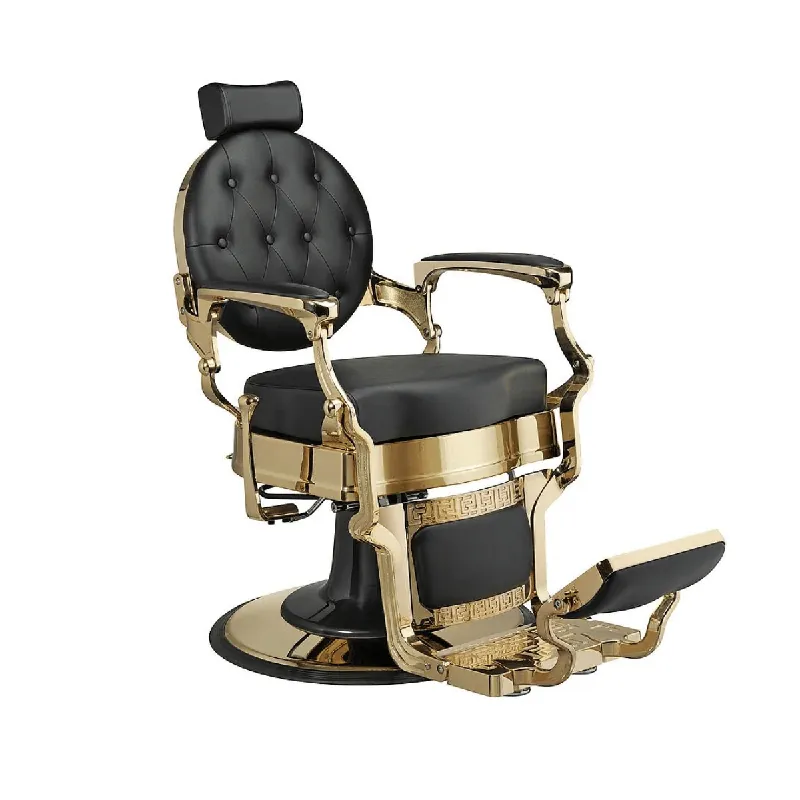 Abverkauf Barber Chair Buzz WK Frame gold Upholstery black