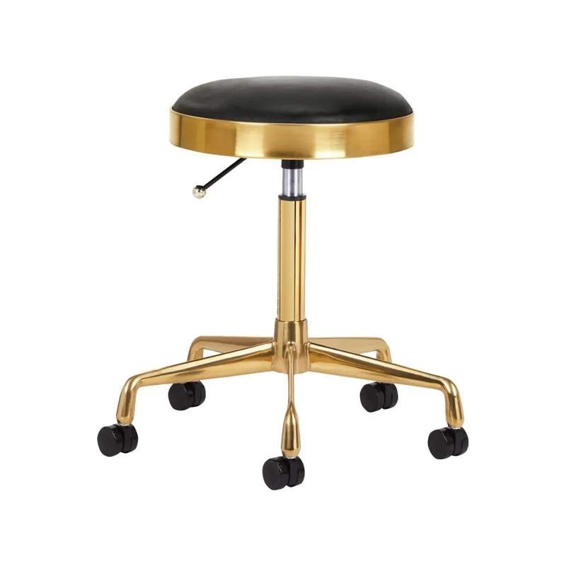Abverkauf Rolling stool H7 AS gold black