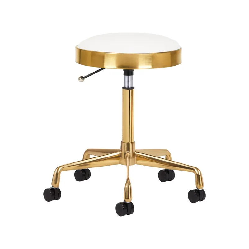 Neu Rolling stool H7 AS gold white