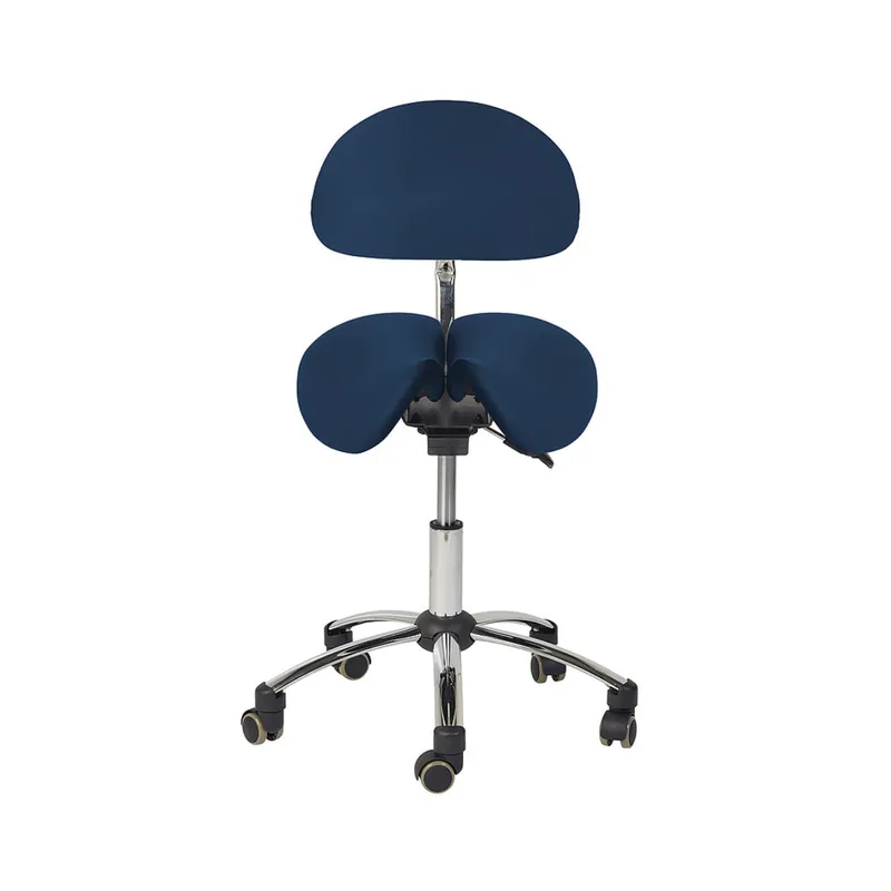 Bestseller Teqler Ergo-Kipp Saddle Stool with backrest in blue