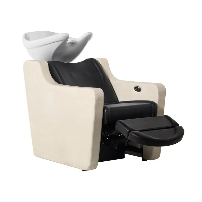 Aktuell Luca Rossini Waschsessel Lusso LR schwarz mit Beinauflage & Massage