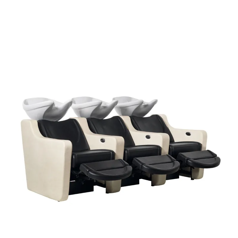 Billig Luca Rossini Waschsessel Lusso Dreisitzer LR schwarz mit Beinauflage & Massage