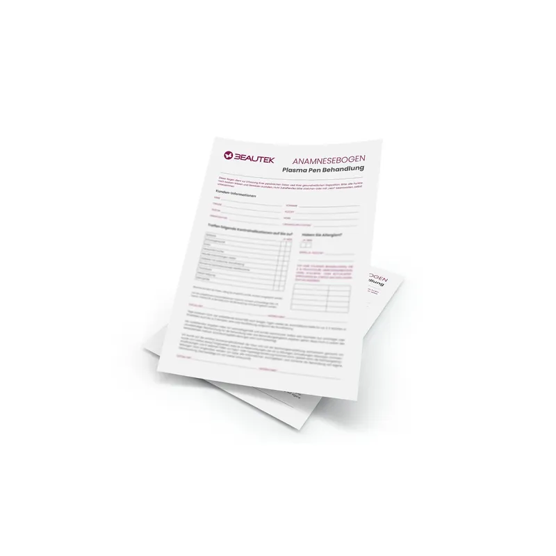 Neuheit Anamnesebogen Plasma Pen (per Post 30 Stk.)