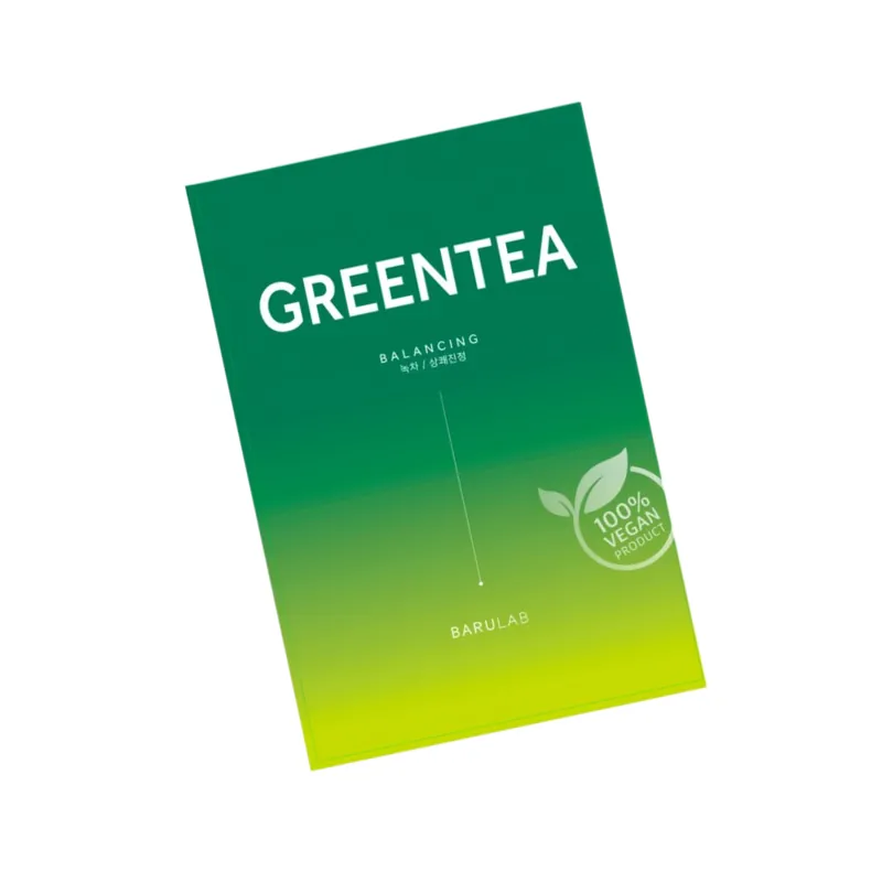 Zertifiziert Barulab GreenTea Tuchmaske (vegan) Einzeln