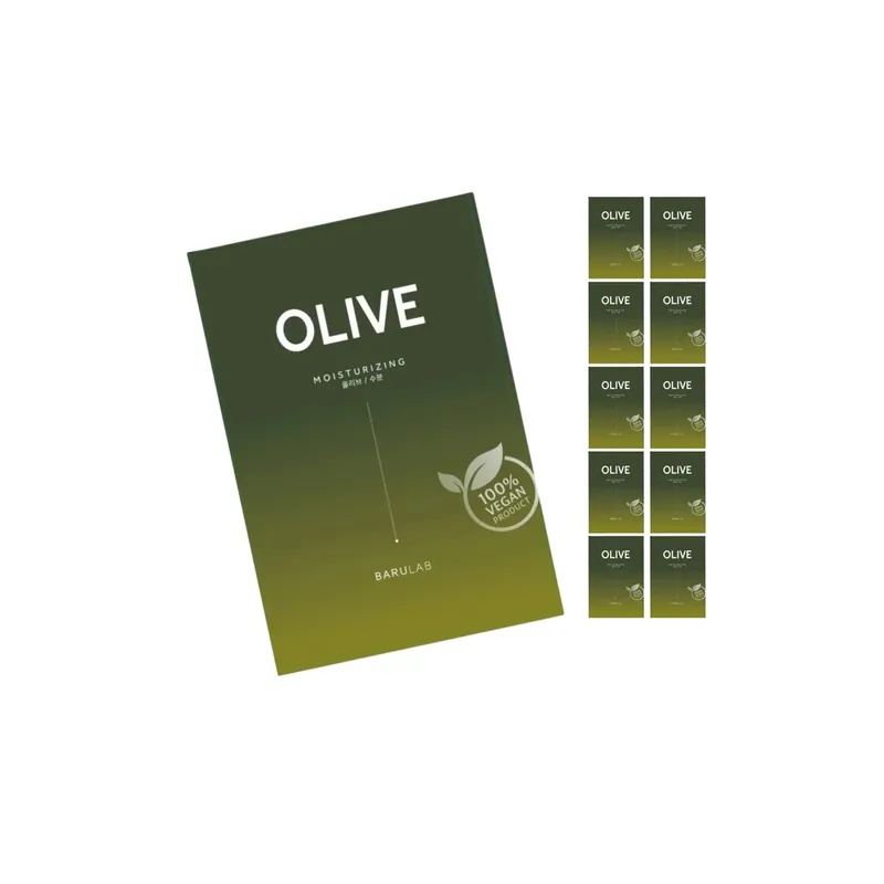 Garantierte Lieferung Barulab Olive Sheet Mask (vegan) 10er Set