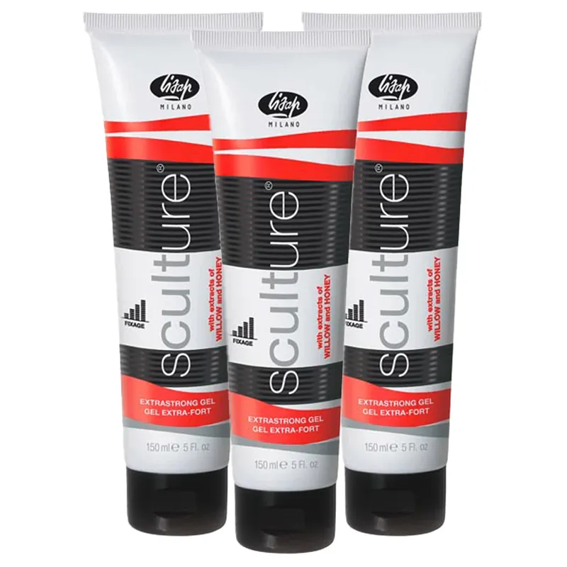 Solange Der Vorrat Reicht Sculture 3er Set Extrastrong Gel Haarstyling-Set 450 ml