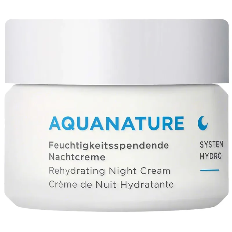 AQUANATURE SYSTEM HYDRO Feuchtigkeitsspendende Nachtcreme Gesichtscreme 50 ml Preiswert