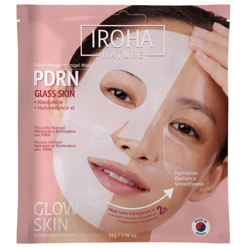 Colour Change Hydrogel Mask PDRN Glass Skin Gesichtsmaske 34 g Heißes Angebot