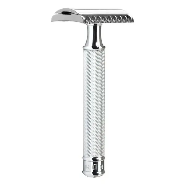 Rasierhobel offener Kamm Rasierhobel R41 Griff aus Metall mit verchromten Metallakzenten Saisonangebot
