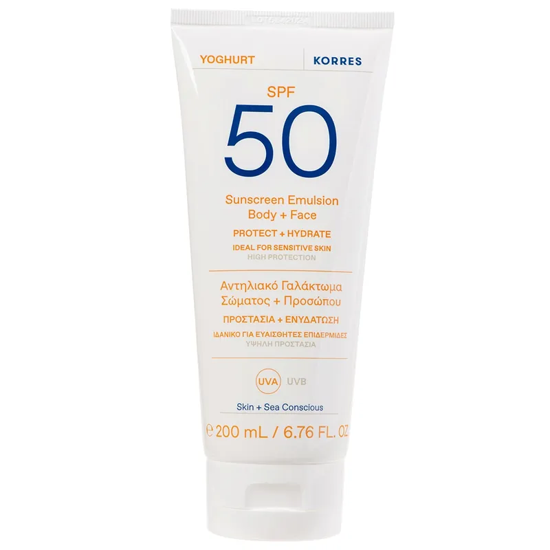 Yoghurt Sunscreen Emulsion Body + Face SPF 50 Sonnenemulsion 200 ml Begrenztes Angebot