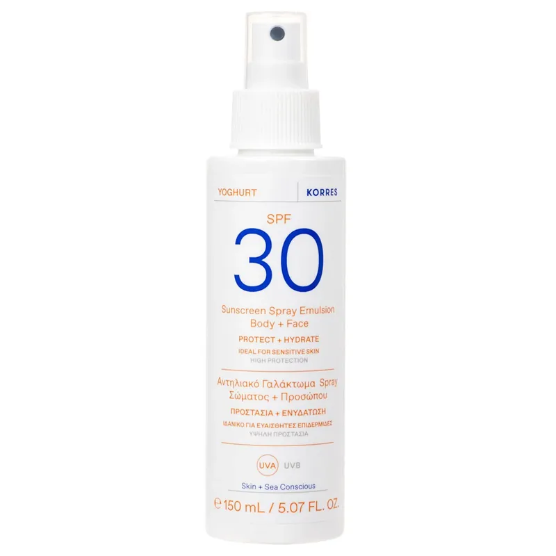 Yoghurt Sunscreen Spray Emulsion Body + Face SPF 30 Sonnenspray 150 ml Sonderangebot