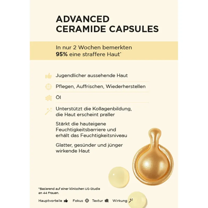 ADVANCED CERAMIDE Capsules Daily Youth Restoring Serum Gesichtsserum Pro Packung 45 Stück Neue Ware