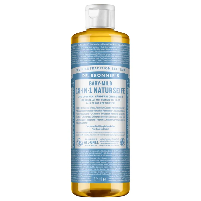 Neu 18-IN-1 NATURSEIFE Baby Mild Flüssigseife 475 ml