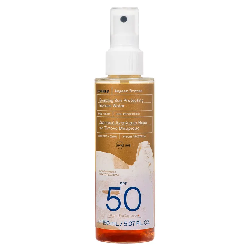 Top-Angebot Aegean Bronze Bronzing Sun Protecting Biphase Water SPF 50 Sonnenspray 150 ml