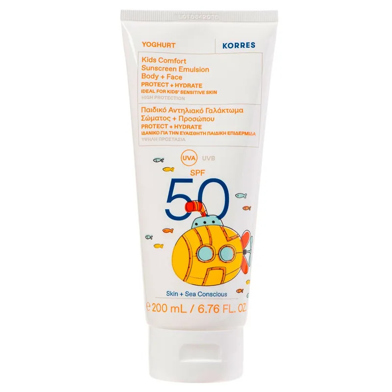 Yoghurt Kids Comfort Sunscreen Emulsion SPF 50 Sonnenemulsion 200 ml Heißes Angebot