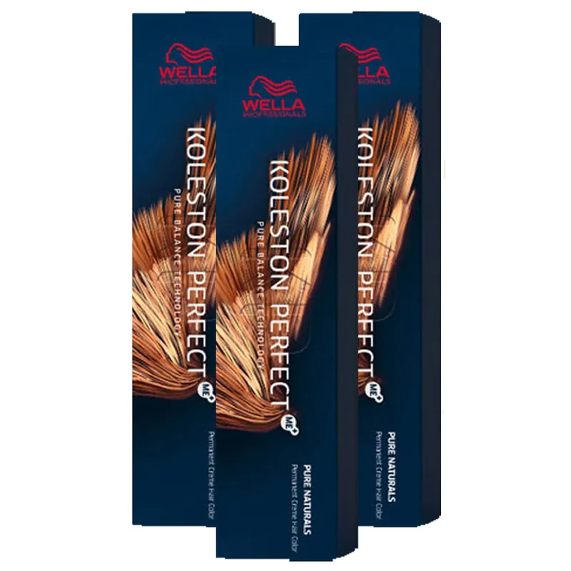 Koleston Perfect ME+ Pure Naturals 3er Set 8/0 Hellblond Haarfarbe 180 ml Markenware