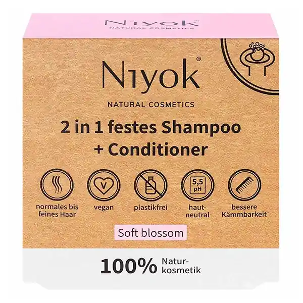 Neu Im Sortiment 2 in 1 festes Shampoo + Conditioner - Soft blossom 2in1 Festes Shampoo und Conditioner 80 g